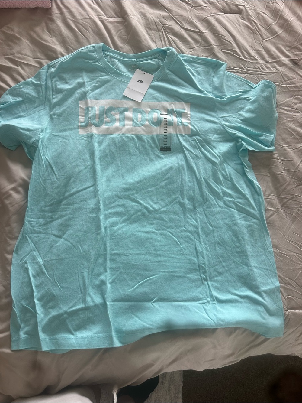Nike Mens Aqua 'Just Do It' Short Sleeve Tee